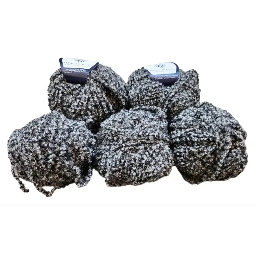 Plymouth Yarn Indiecita Alpaca Blend Boucle Lot 5 Skeins 2 NWT 3 Partial